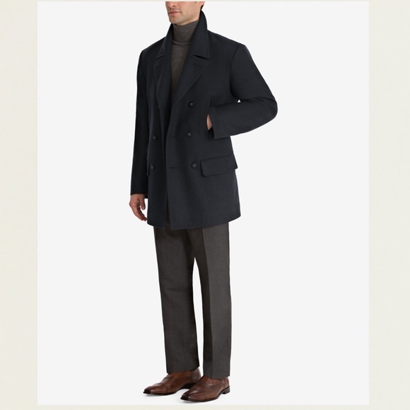 Lauren Ralph Lauren Luke Wool-Blend Peacoat NWT 42R Navy Double-Breasted - Picture 4 of 7